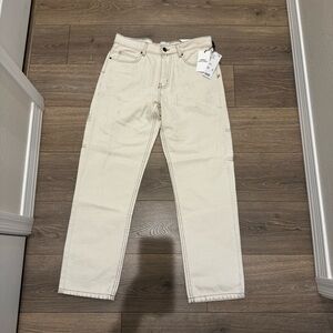 Urban Outfitters Women's Off-White Straight Jeans